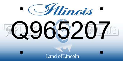Q965207 Illinois License Plate