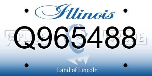 Q965488 Illinois License Plate