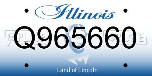 Q965660 Illinois License Plate