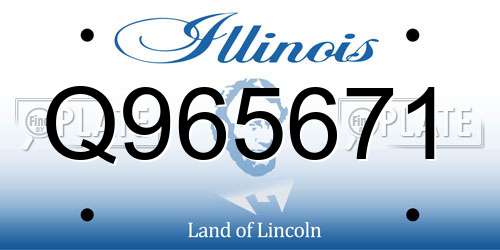 Q965671 Illinois License Plate