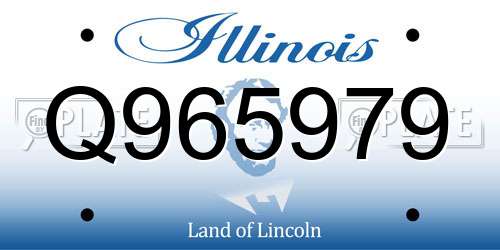 Q965979 Illinois License Plate