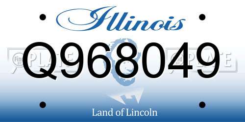 Q968049 Illinois License Plate