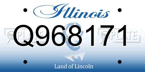 Q968171 Illinois License Plate