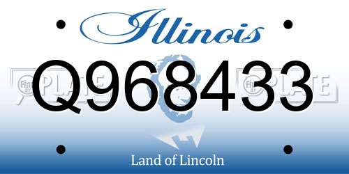 Q968433 Illinois License Plate