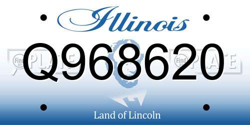 Q968620 Illinois License Plate