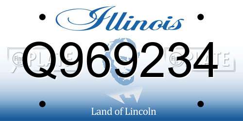 Q969234 Illinois License Plate