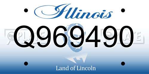 Q969490 Illinois License Plate