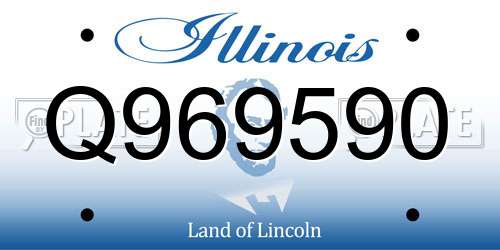 Q969590 Illinois License Plate
