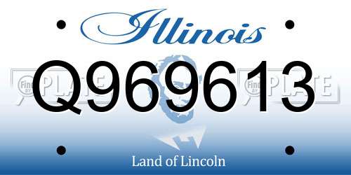 Q969613 Illinois License Plate