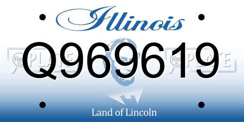 Q969619 Illinois License Plate