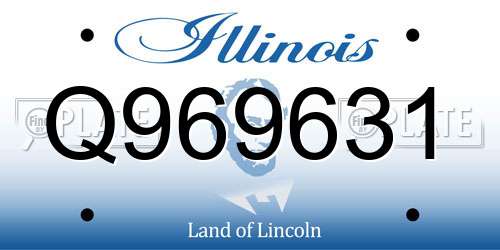 Q969631 Illinois License Plate