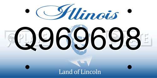 Q969698 Illinois License Plate