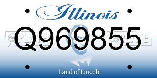 Q969855 Illinois License Plate