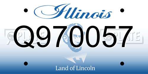 Q970057 Illinois License Plate