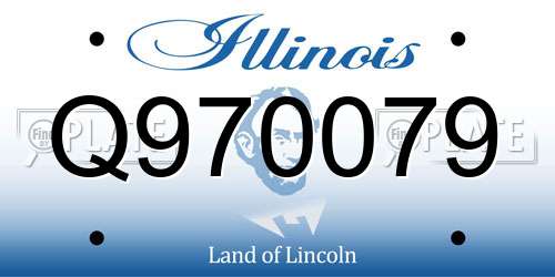 Q970079 Illinois License Plate