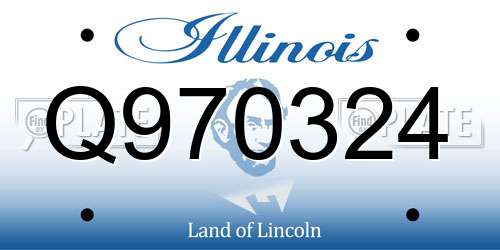 Q970324 Illinois License Plate