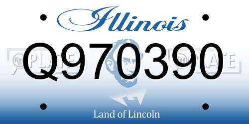 Q970390 Illinois License Plate