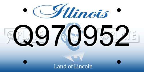 Q970952 Illinois License Plate