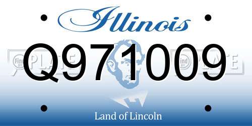 Q971009 Illinois License Plate