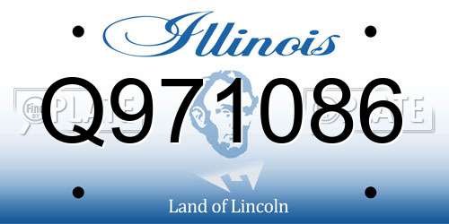 Q971086 Illinois License Plate