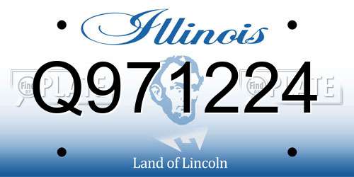 Q971224 Illinois License Plate