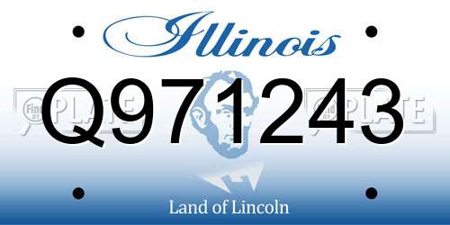 Q971243 Illinois License Plate