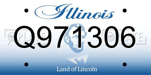Q971306 Illinois License Plate