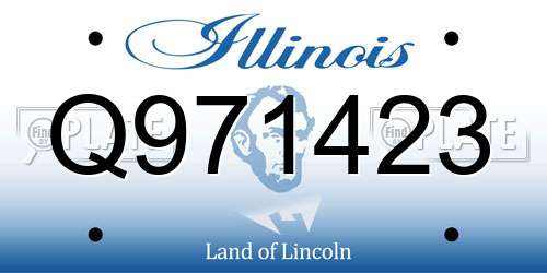 Q971423 Illinois License Plate