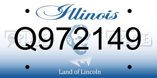 Q972149 Illinois License Plate