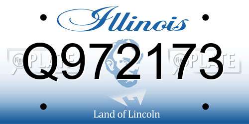 Q972173 Illinois License Plate