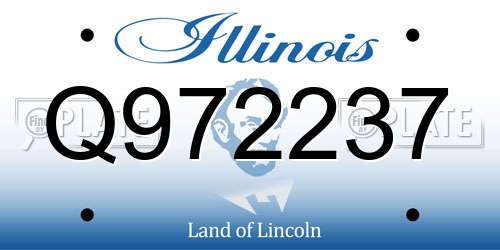 Q972237 Illinois License Plate
