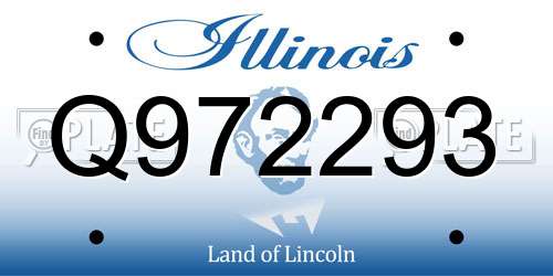 Q972293 Illinois License Plate