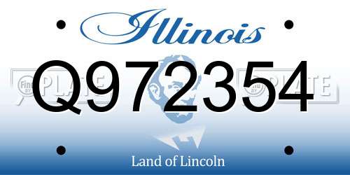 Q972354 Illinois License Plate