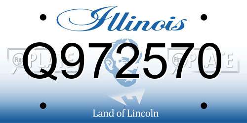 Q972570 Illinois License Plate