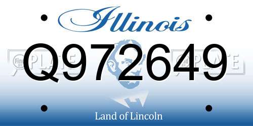 Q972649 Illinois License Plate