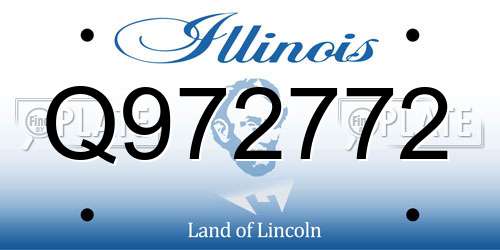 Q972772 Illinois License Plate