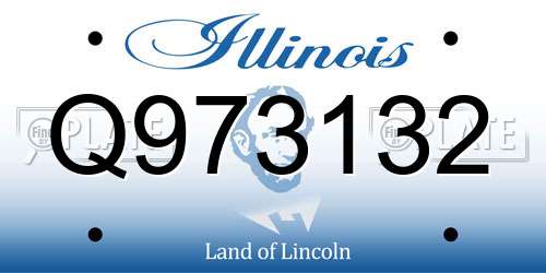 Q973132 Illinois License Plate