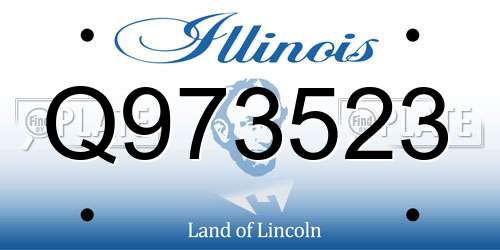 Q973523 Illinois License Plate