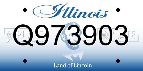 Q973903 Illinois License Plate