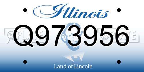 Q973956 Illinois License Plate