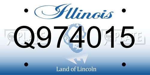 Q974015 Illinois License Plate