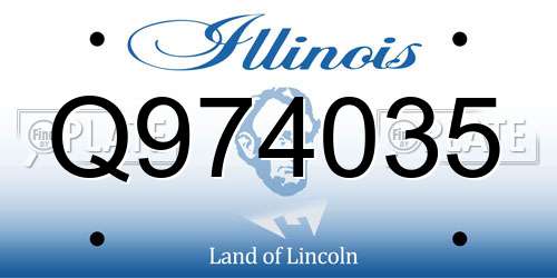 Q974035 Illinois License Plate