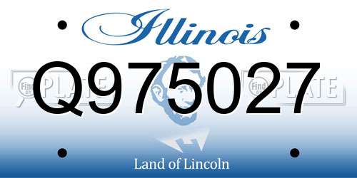 Q975027 Illinois License Plate