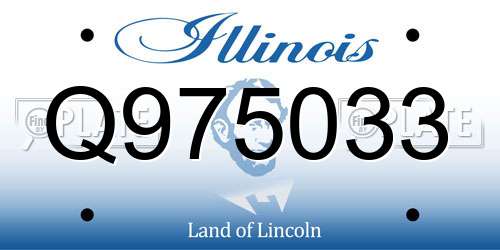 Q975033 Illinois License Plate