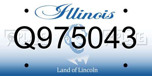 Q975043 Illinois License Plate