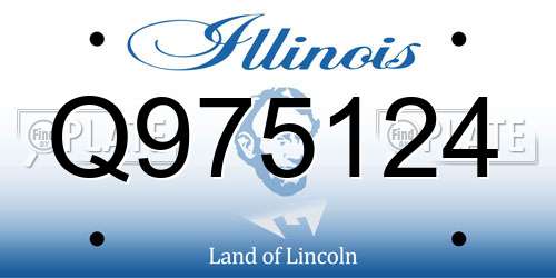 Q975124 Illinois License Plate