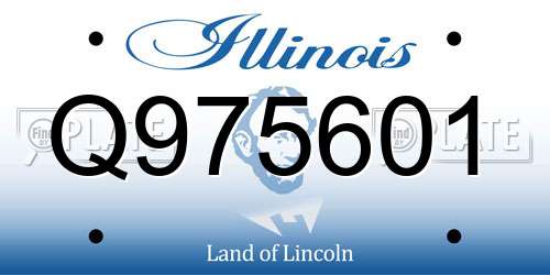 Q975601 Illinois License Plate