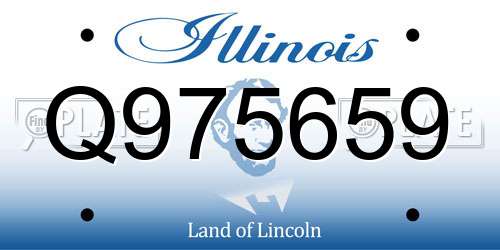 Q975659 Illinois License Plate