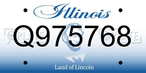 Q975768 Illinois License Plate