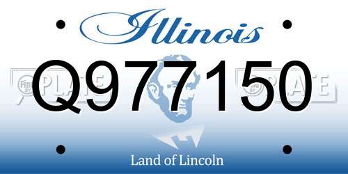 Q977150 Illinois License Plate